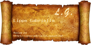 Lippe Gabriella névjegykártya